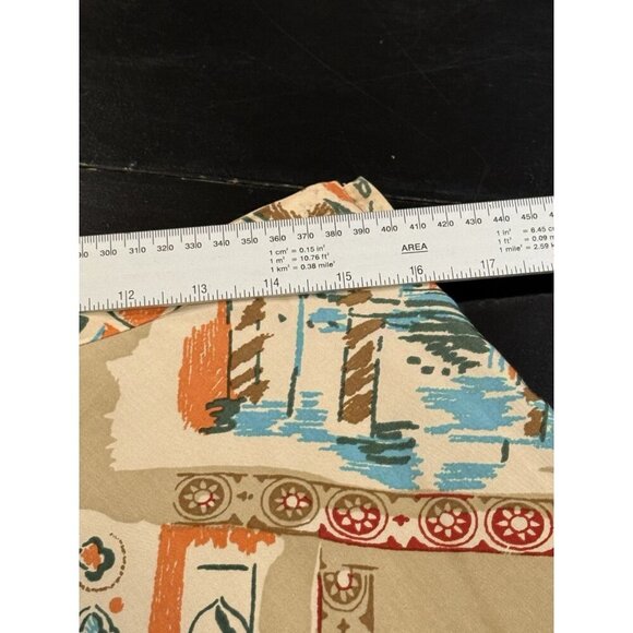 Vintage Kate Hill Size 10P Venice Italy Print Silk Blend Travel Artsy Midi Skirt - Picture 12 of 15